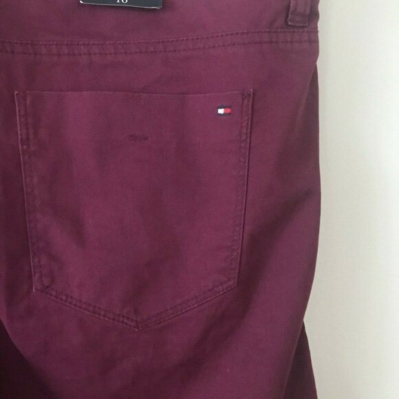 Tommy Hilfiger Modern Skinny Trouser Dark Red - Picture 3 of 3